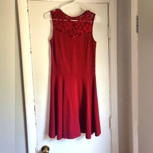 Red Wine Fit Dress, size S